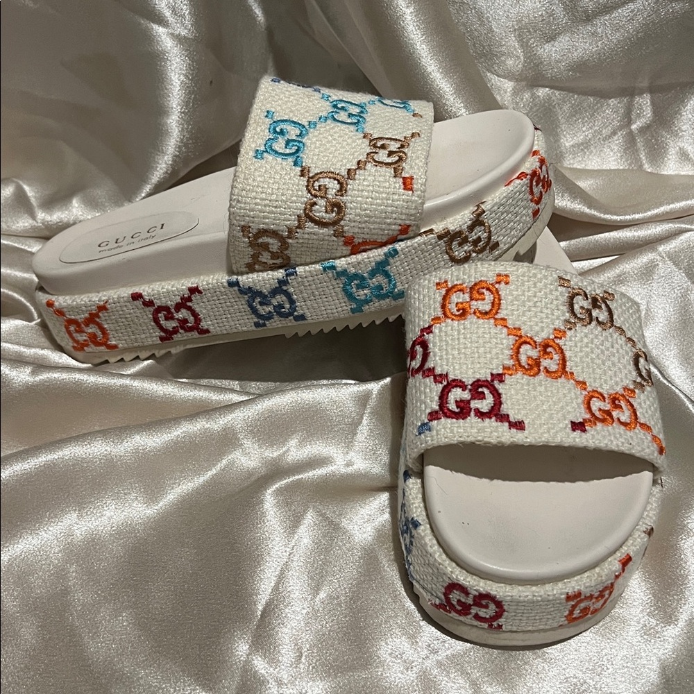 Multicolor Platform Sandals